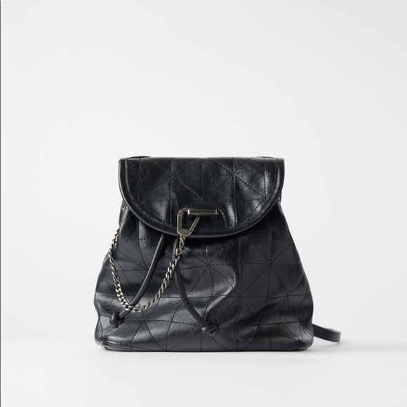 zara quilted backpack